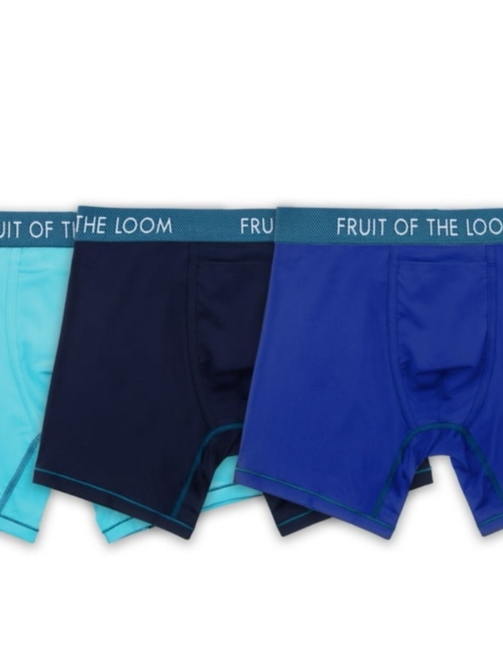 Fruit of the Loom Men’s 3-Pack 360 Stretch Boxer Briefs  Navy / blue/Royal Blue